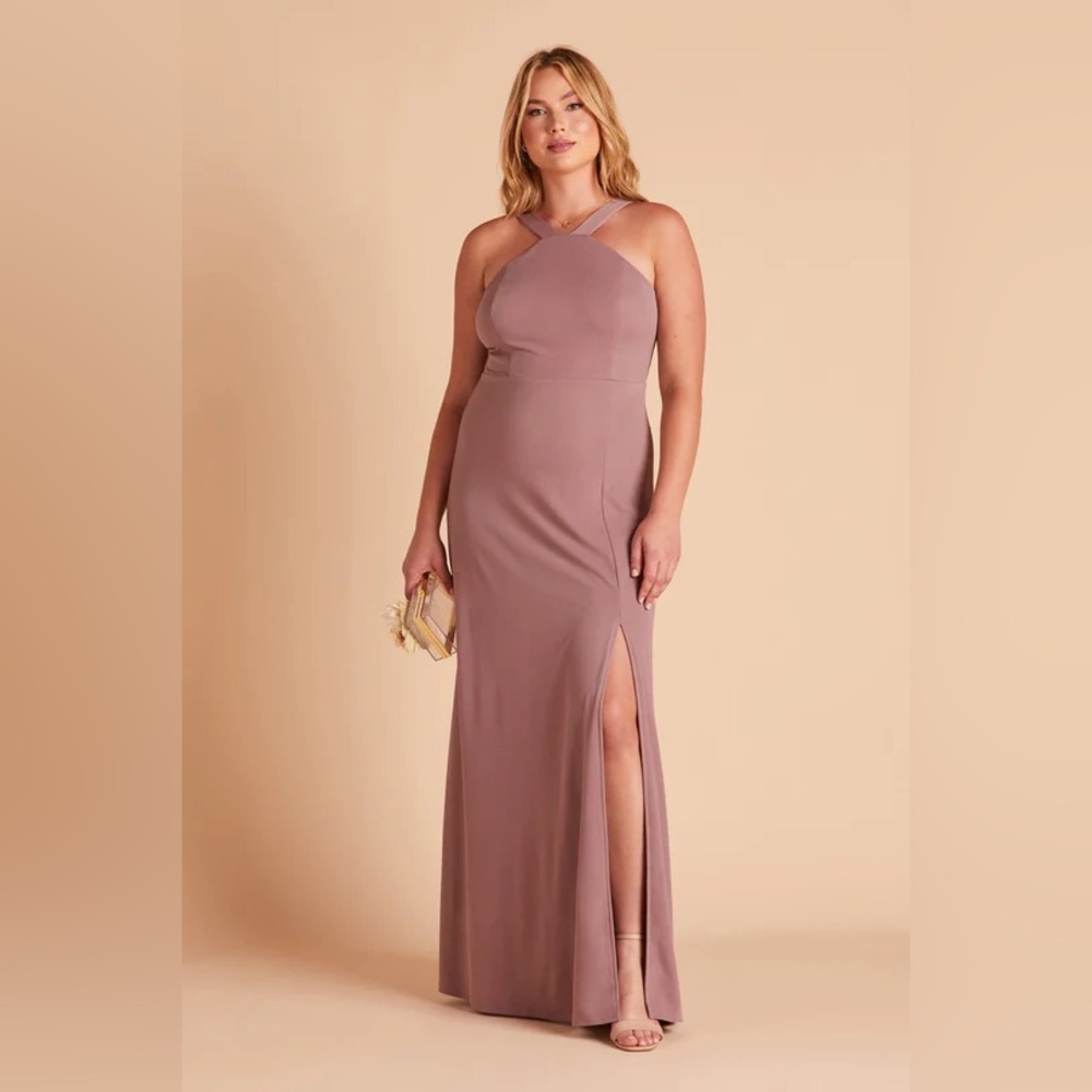 Birdy Grey Gene Dress Crepe Dark Mauve CURVE 1X NEW NWT BRIDESMAID WEDDING